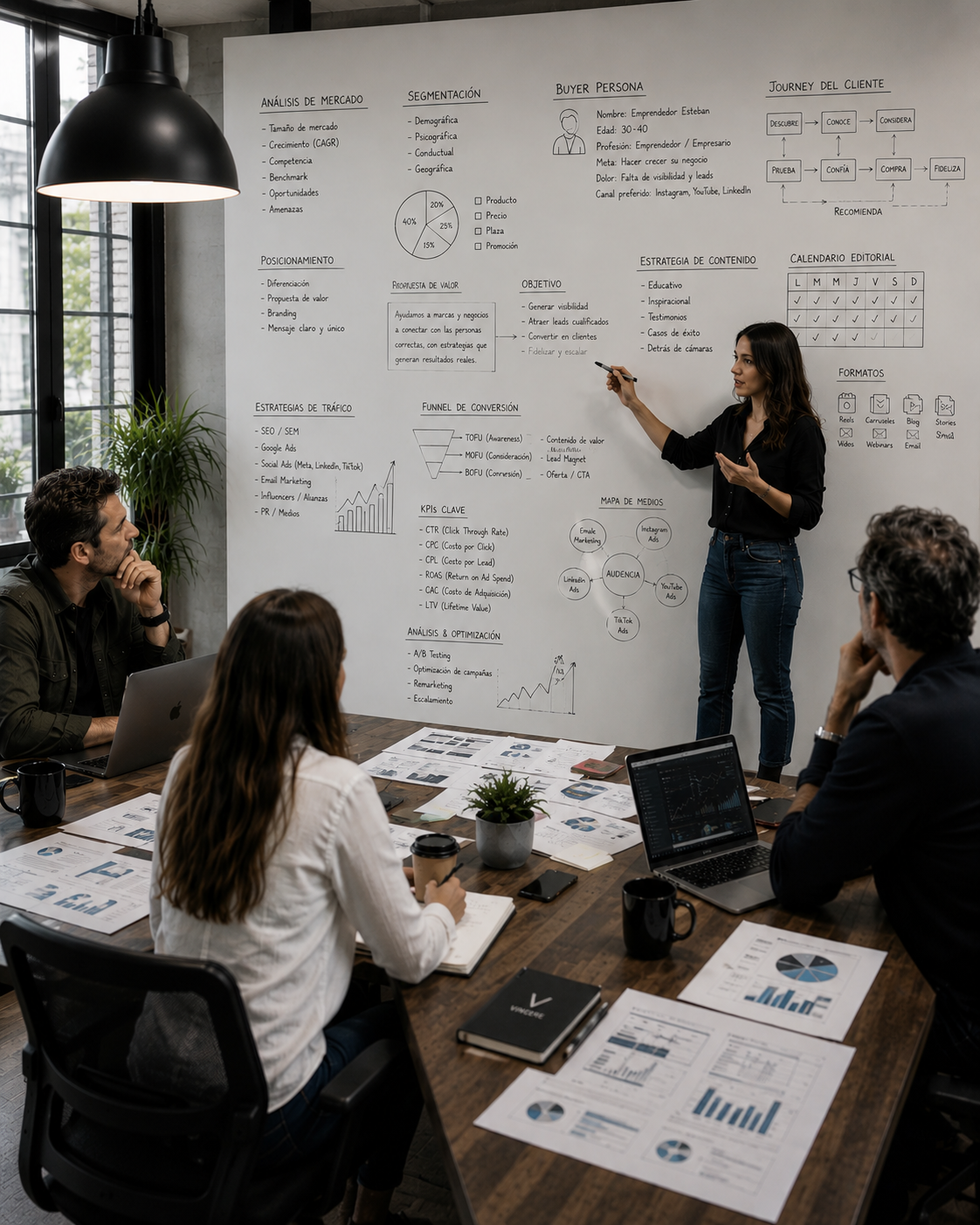 Reunión de estrategia y metodología